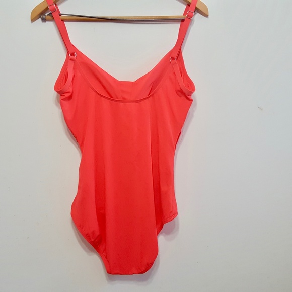 Jantzen Classics One Piece Swim Suit Coral Size M - Picture 3 of 8
